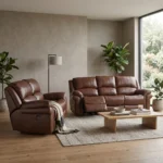 Farnham Leather Air Electric Reclining Suite - Image 45