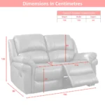 Farnham Leather Air Electric Reclining Suite - Image 46