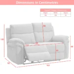 Harrow Fabric Electric Reclining Suite - Image 2