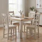 Windermere Painted Square Extension Dining Set (Table + 4 Chairs) - Image 2