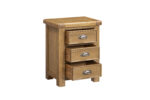Dorchester Oak 3 Drawer Bedside Table - Image 3